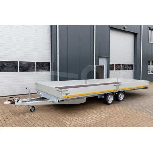 Eduard plateauwagen afmeting 606x200cm met 30cm borden, bruto laadvermogen 3000kg, laadvloerhoogte 63cm