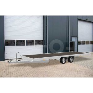 Vlakke plateauwagen Eduard zonder borden, afmeting 606x200cm, bruto laadvermogen 3500kg met laadvloerhoogte 63cm