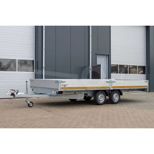 Eduard plateauwagen 456x200cm met 30cm borden, bruto 2000kg ,laadvloerhoogte 72cm, type 4520-4-PB30-200-72