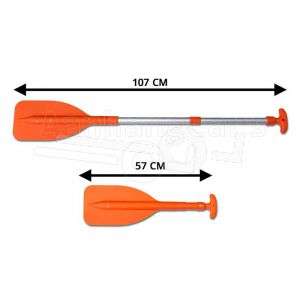 Telescopische peddel oranje