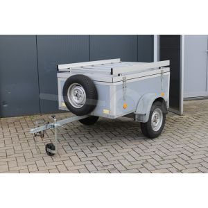 Verdonk bagagewagen, 150x100x45cm, Bruto 500kg, Enkelas ongeremd