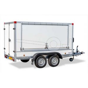 gesloten bakwagen optie powertrailer (307) zijklep met slot en gasveren tot 250cm (L) en 188cm ( H)