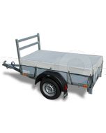 Vlakzeil compleet, voor Twins Trailers bakwagen 200x110, grijs, ongemonteerd