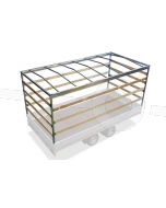 Huifstellage voor Eduard plateauwagen 200x145cm, 100cm hoogte vanaf laadvloer (alleen frame)